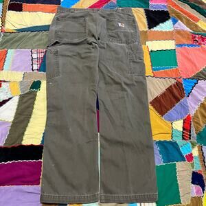 Carhartt Darker Green Carpenter Workwear Pants 34Wx30L